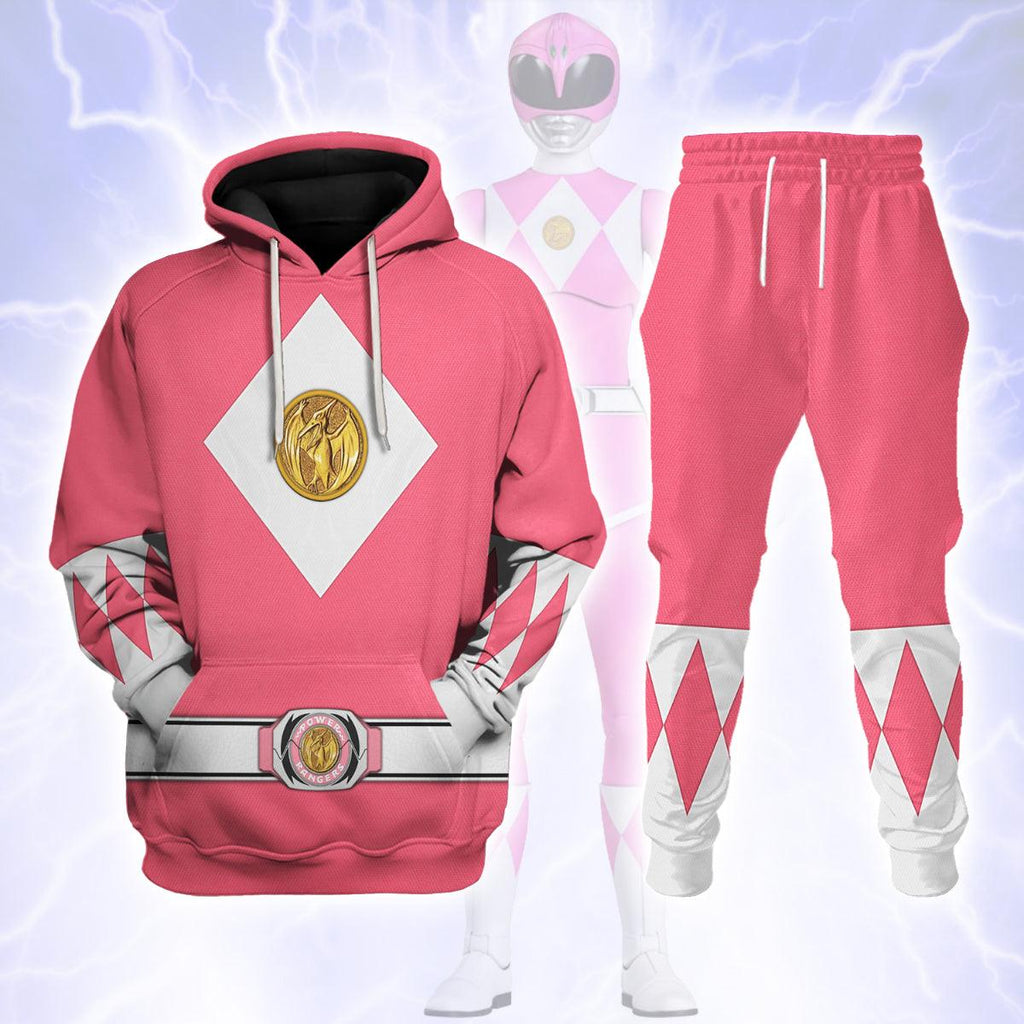 Pink Ranger Mighty Morphin The Movie (1995) Hoodies Sweatshirt T-shirt Hawaiian - CustomsPig.com