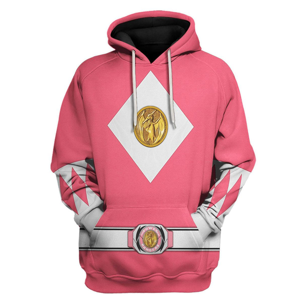 Pink Ranger Mighty Morphin The Movie (1995) Hoodies Sweatshirt T-shirt Hawaiian - CustomsPig.com