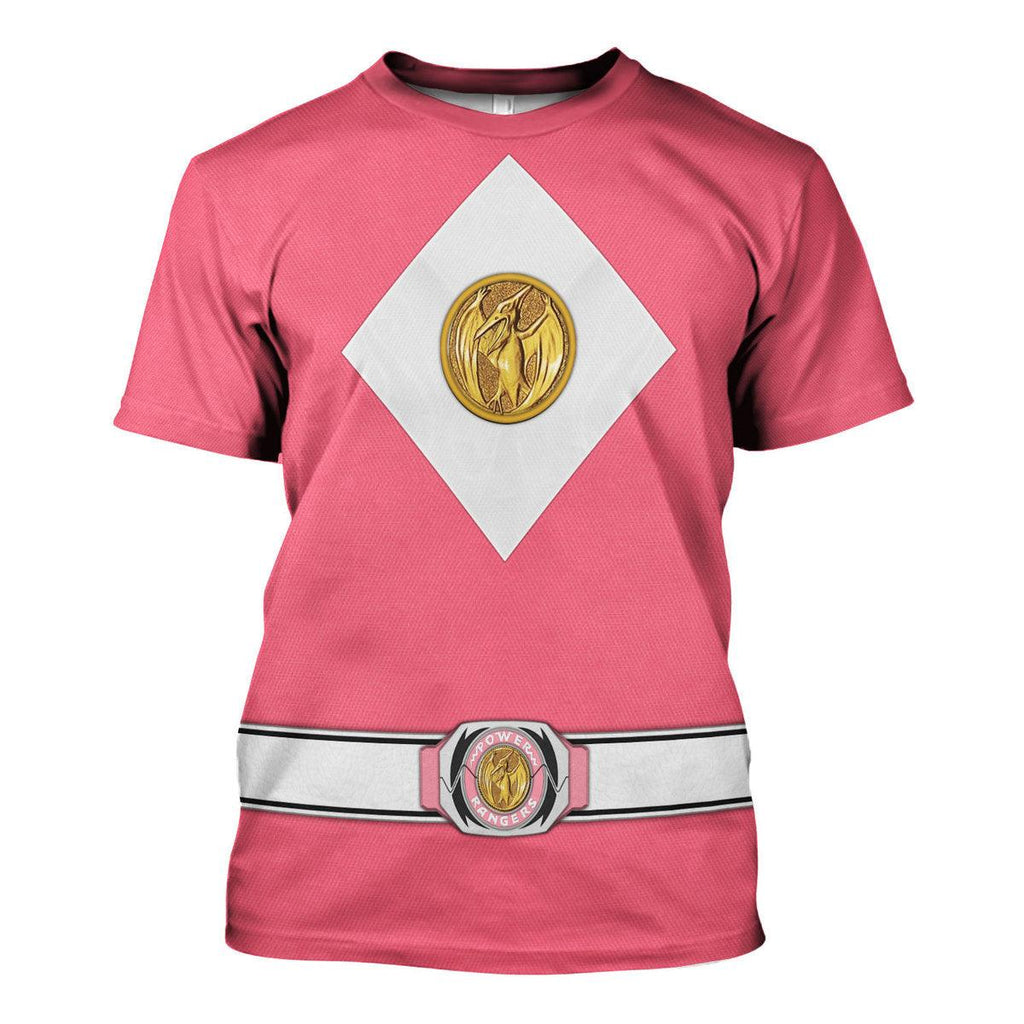 Pink Ranger Mighty Morphin The Movie (1995) Hoodies Sweatshirt T-shirt Hawaiian - CustomsPig.com