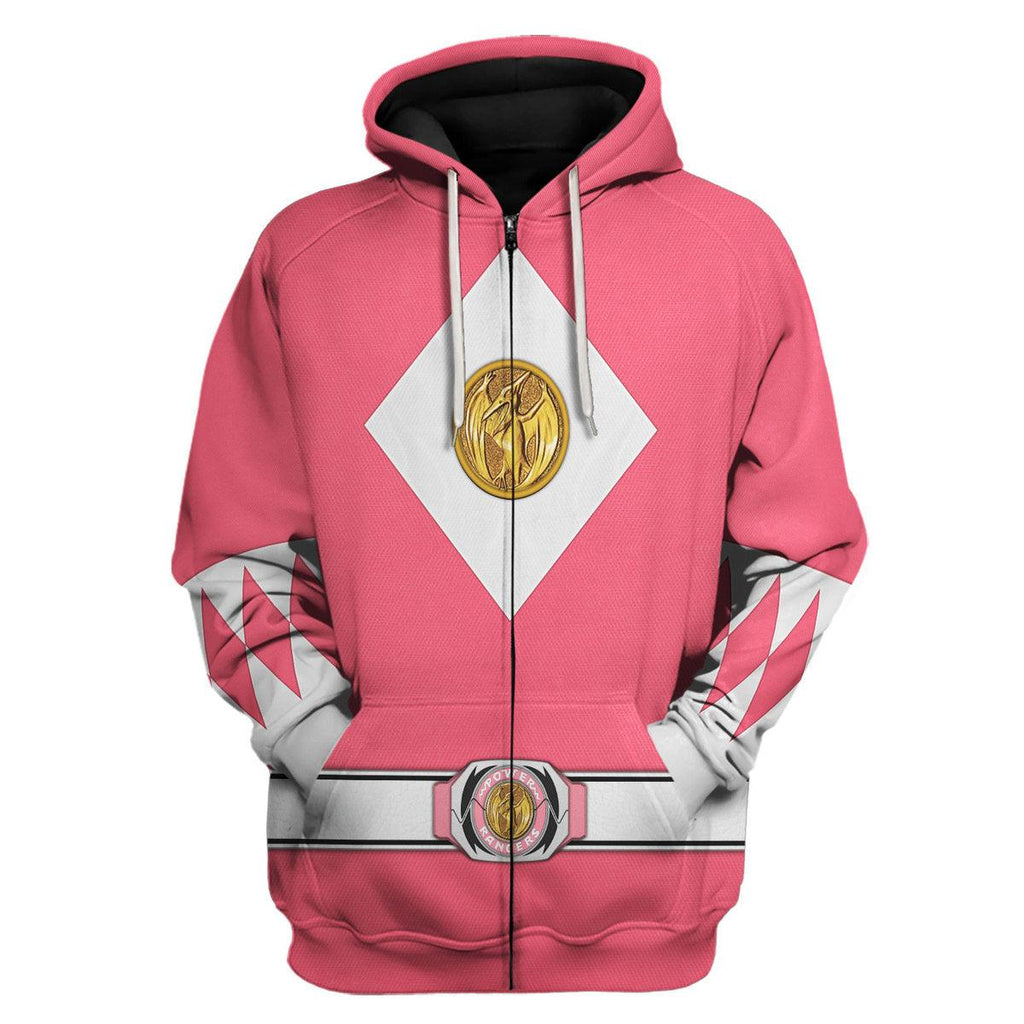 Pink Ranger Mighty Morphin The Movie (1995) Hoodies Sweatshirt T-shirt Hawaiian - CustomsPig.com