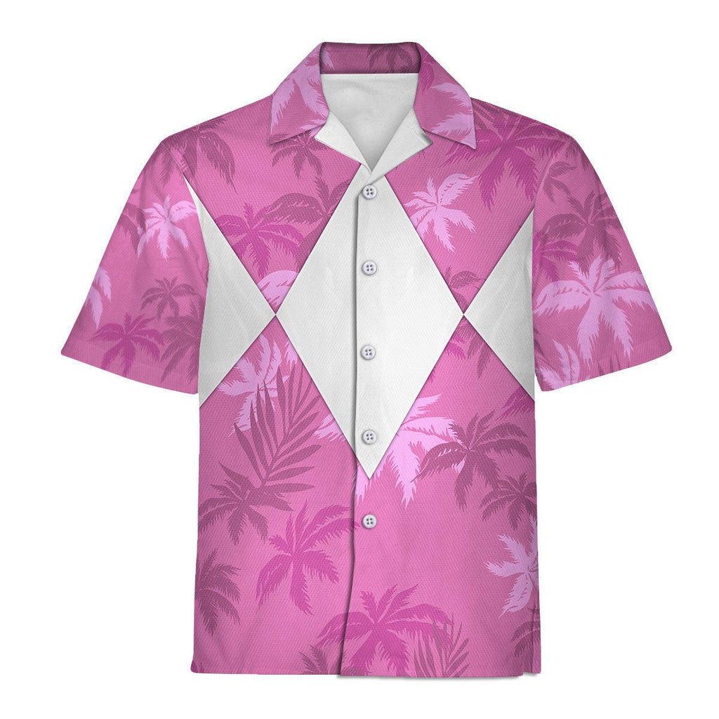 Pink Ranger x Tommy Vercetti Hawaiian Shirt & Beach Shorts - CustomsPig.com