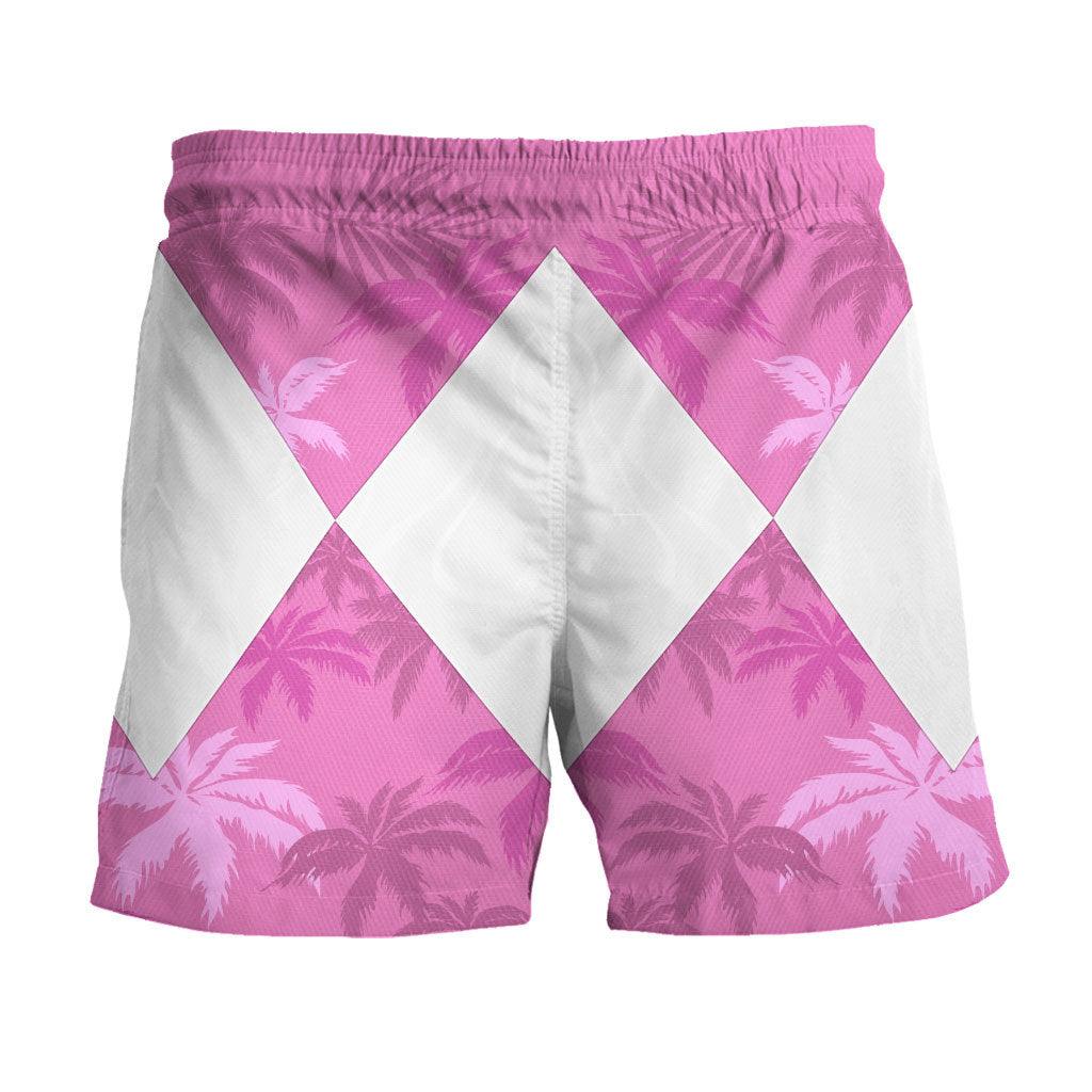 Pink Ranger x Tommy Vercetti Hawaiian Shirt & Beach Shorts - CustomsPig.com