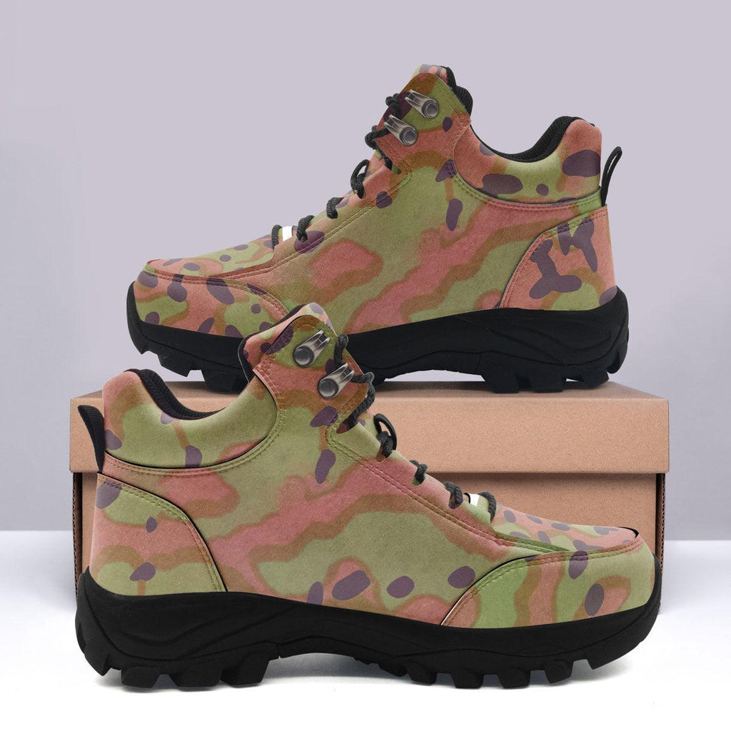 Platanenmuster German WWII Camo Patterns Hiking Shoes - CustomsPig