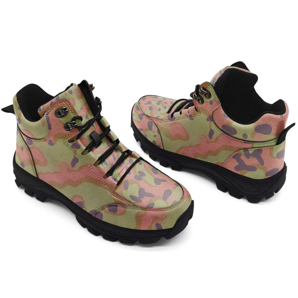 Platanenmuster German WWII Camo Patterns Hiking Shoes - CustomsPig