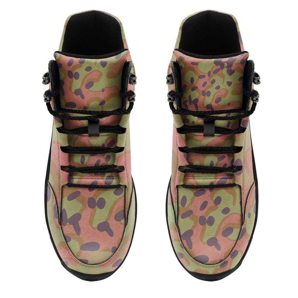 Platanenmuster German WWII Camo Patterns Hiking Shoes - CustomsPig