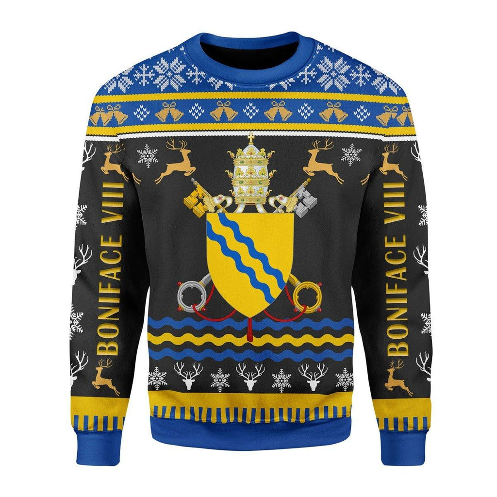 Pope Boniface VIII Coat of Arms Christmas Sweater - CustomsPig