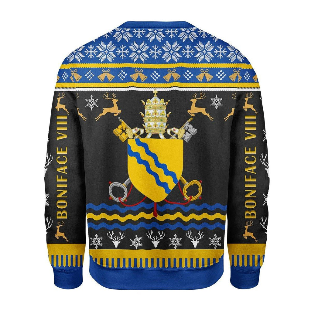 Pope Boniface VIII Coat of Arms Christmas Sweater - CustomsPig