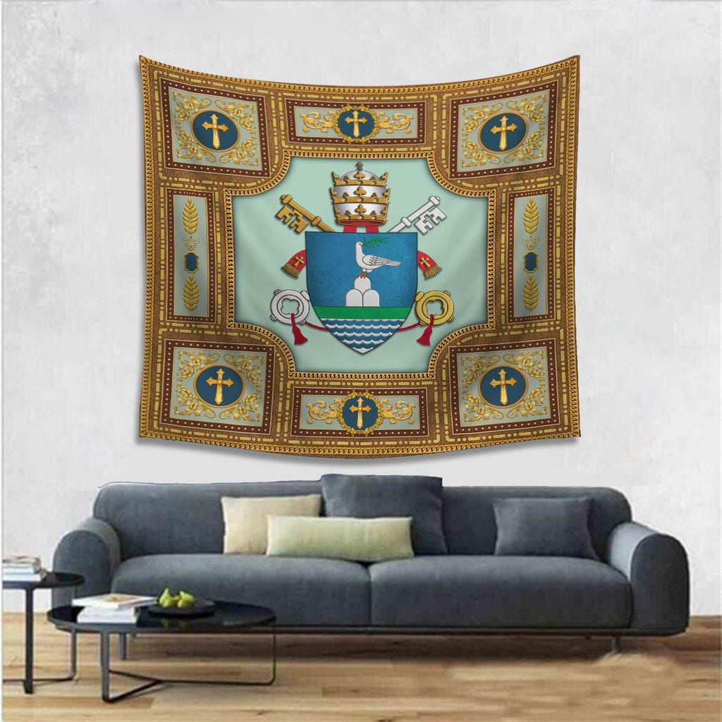 Pope Francis Coat Of Arms Tapestry - CustomsPig