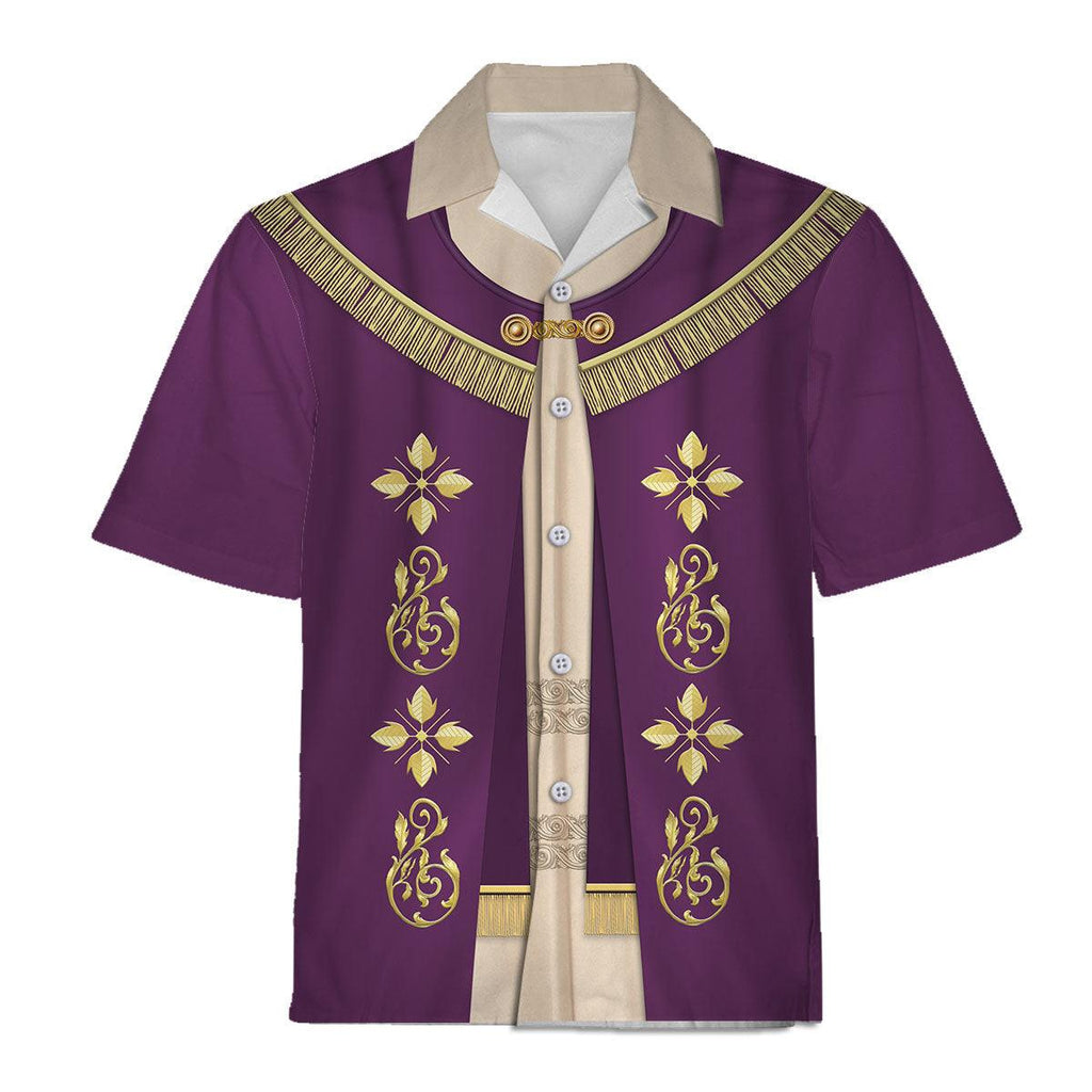 Pope Francis Purple Robe Liturgical Vestment Christianity Hawaiian Shirt -  CustomsPig.com