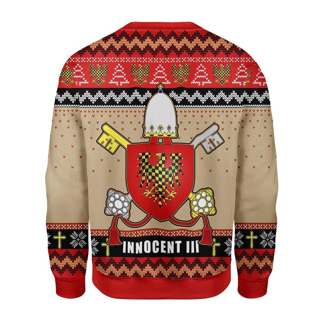 Pope Innocent III Coat of Arms Christmas Sweater - CustomsPig