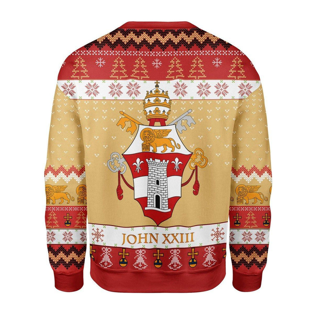 Pope John XXIII Coat Of Arms Christmas Sweater - CustomsPig