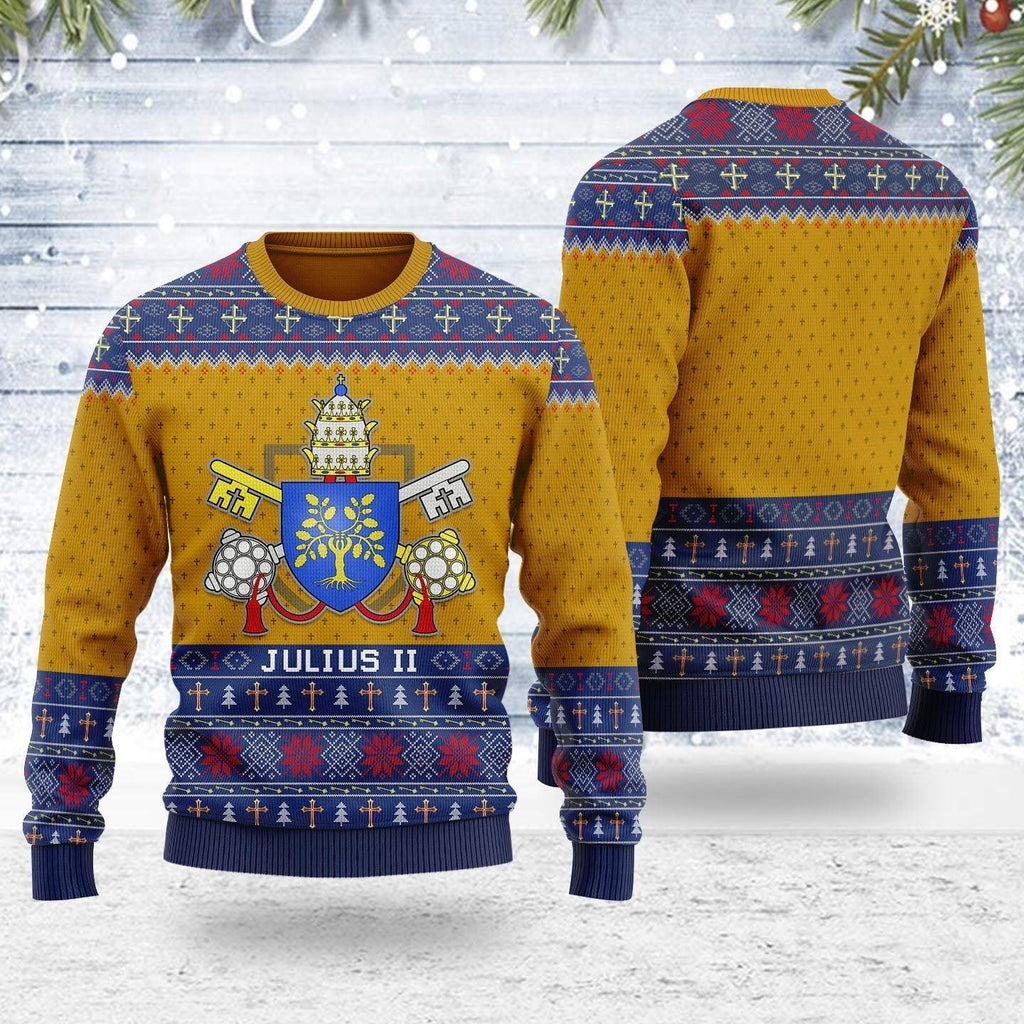 Pope Julius II Ugly Christmas Sweater - CustomsPig