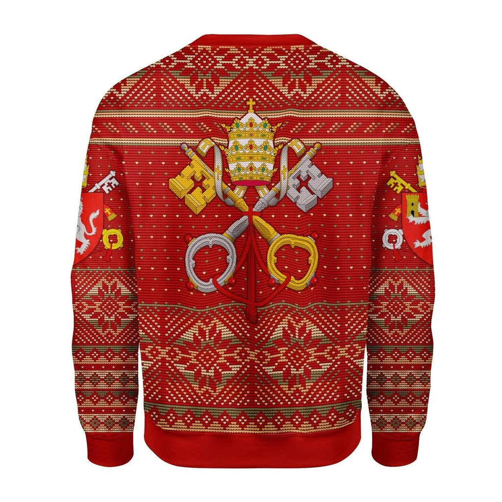 Pope Leo XII Coat of Arms Christmas Sweater - CustomsPig