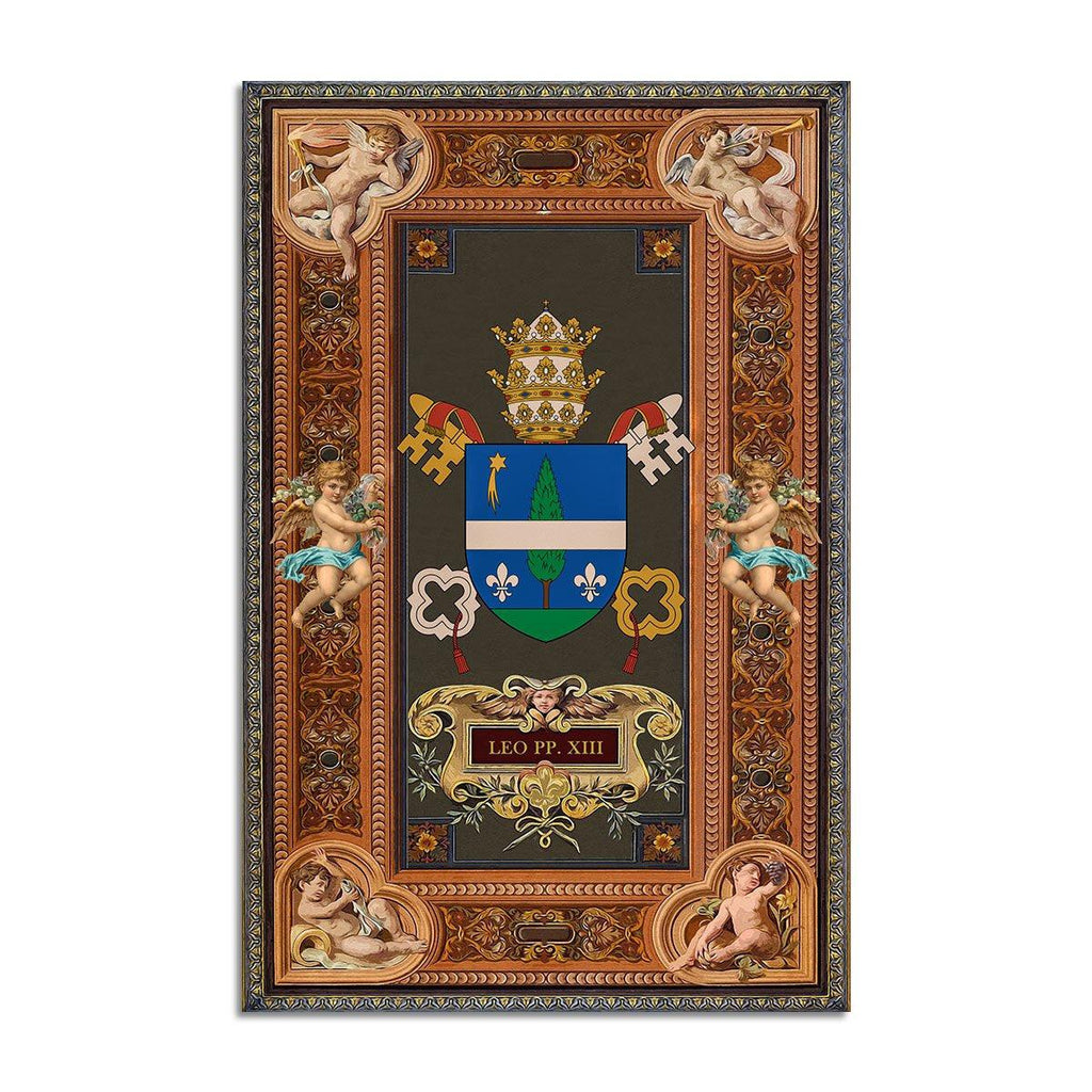 Pope Leo XIII Coat Of Arms Rug - CustomsPig