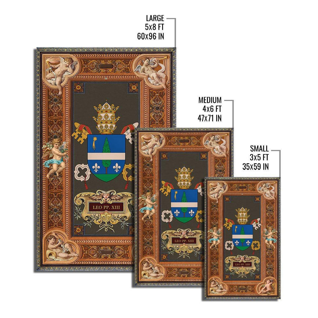 Pope Leo XIII Coat Of Arms Rug - CustomsPig