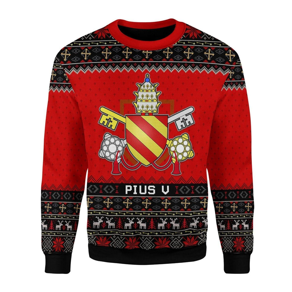 Pope Pius V Christmas Sweater - CustomsPig