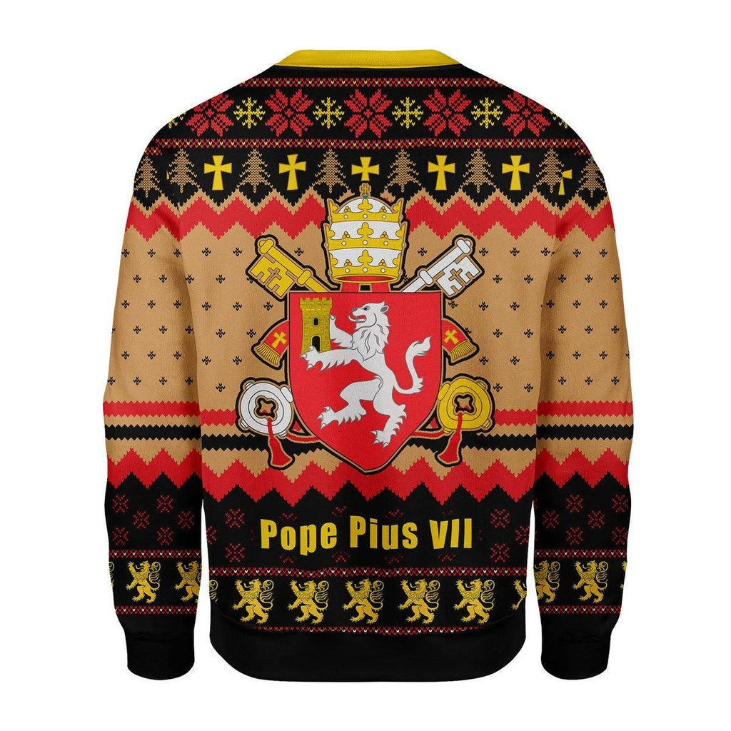 Pope Pius VIII Coat of Arms Christmas Sweater - CustomsPig