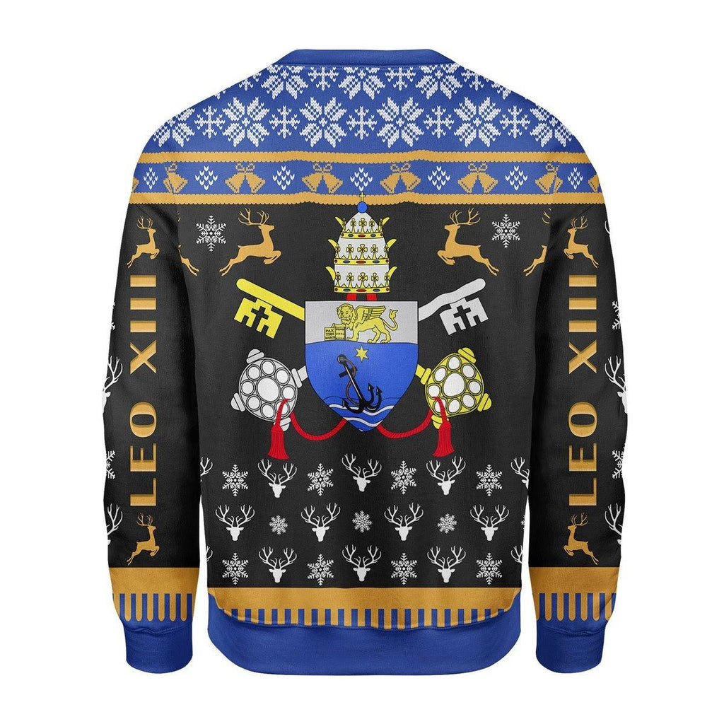 Pope Pius X Coat of Arms Christmas Sweater - CustomsPig