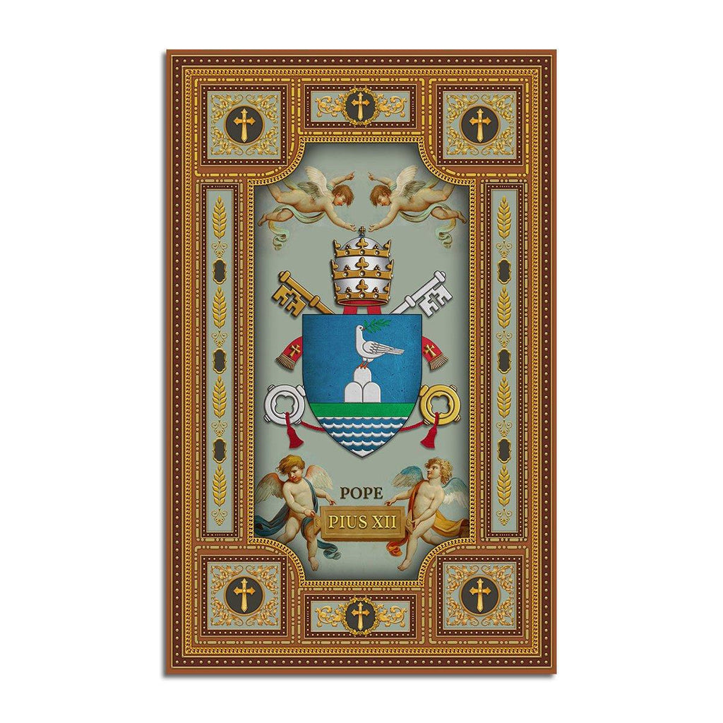 Pope Pius XII Coat Of Arms Rug - CustomsPig