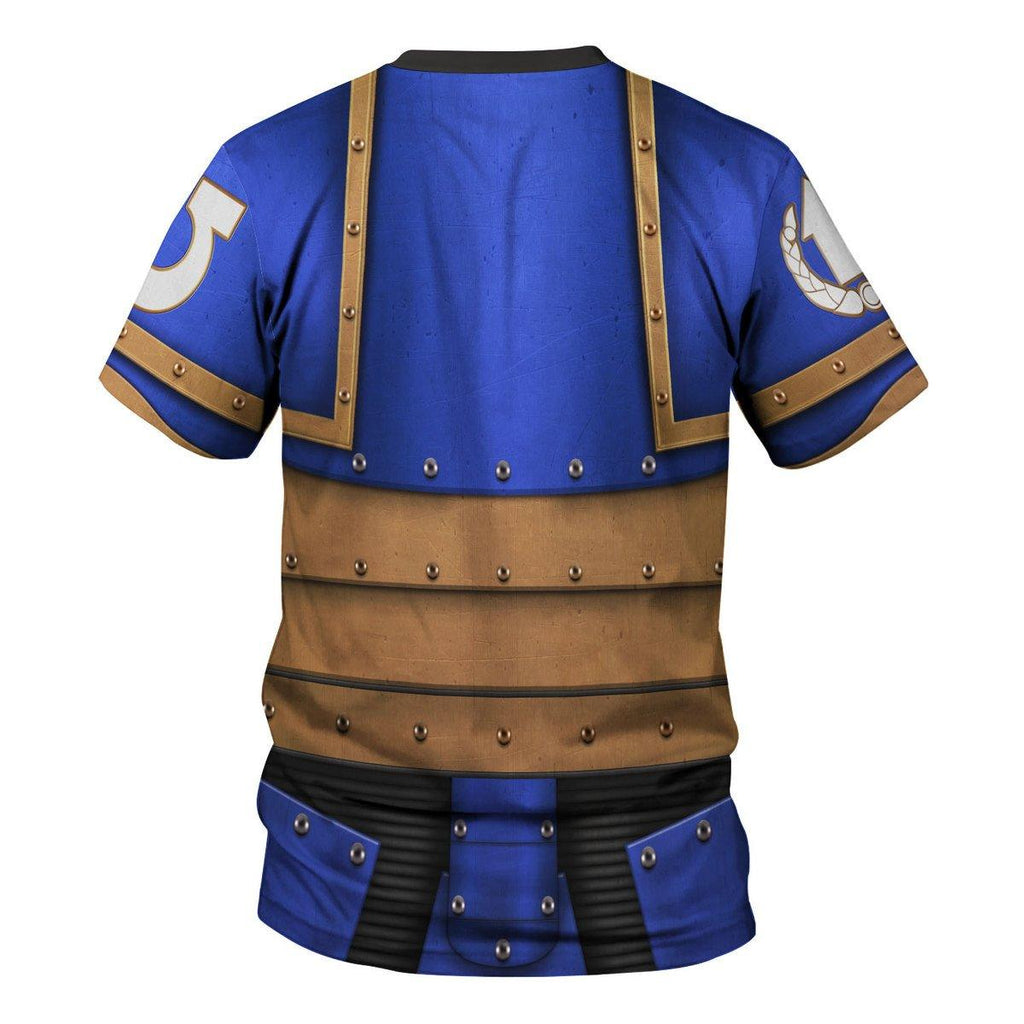 Pre-Heresy Ultramarines Legion in Mark II Crusade T-shirt Hoodie Sweatpants Cosplay - CustomsPig