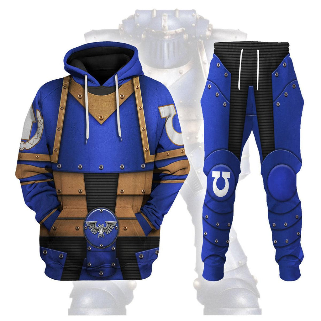 Pre-Heresy Ultramarines Legion in Mark II Crusade T-shirt Hoodie Sweatpants Cosplay - CustomsPig