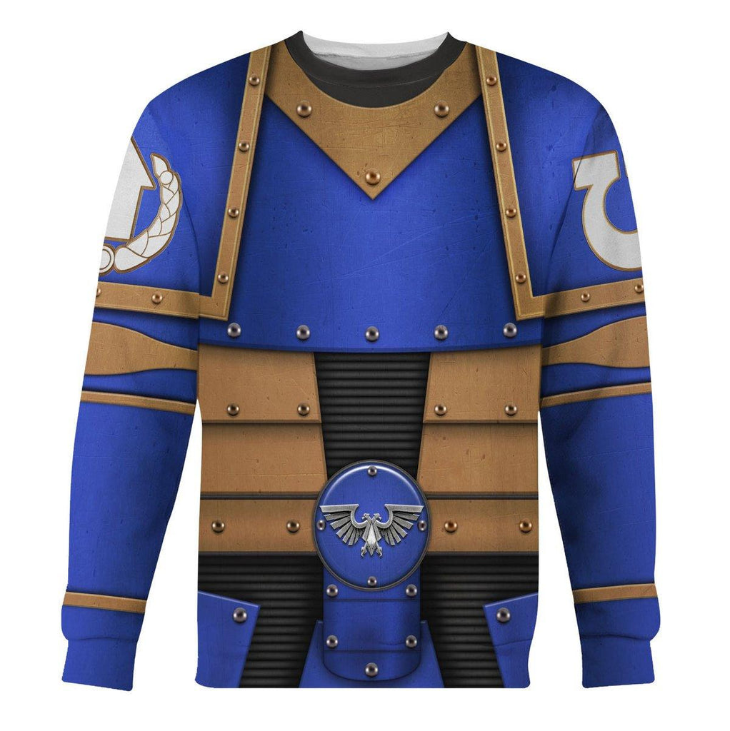 Pre-Heresy Ultramarines Legion in Mark II Crusade T-shirt Hoodie Sweatpants Cosplay - CustomsPig