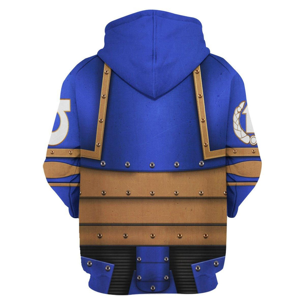 Pre-Heresy Ultramarines Legion in Mark II Crusade T-shirt Hoodie Sweatpants Cosplay - CustomsPig