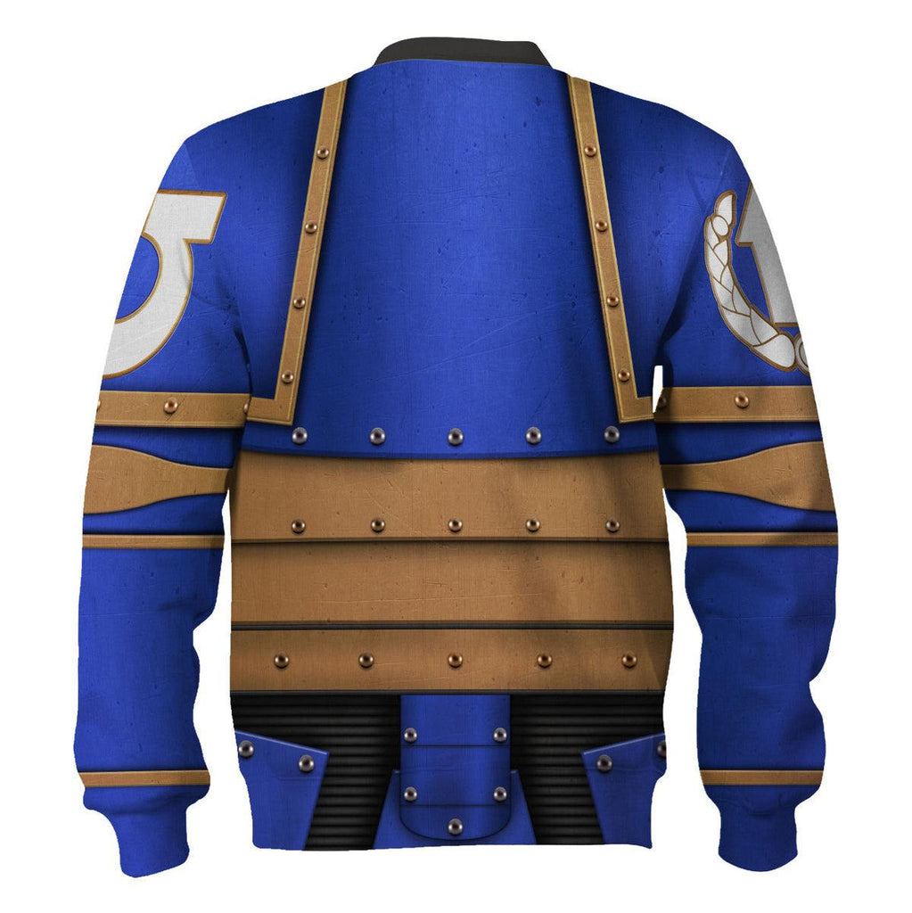 Pre-Heresy Ultramarines Legion in Mark II Crusade T-shirt Hoodie Sweatpants Cosplay - CustomsPig