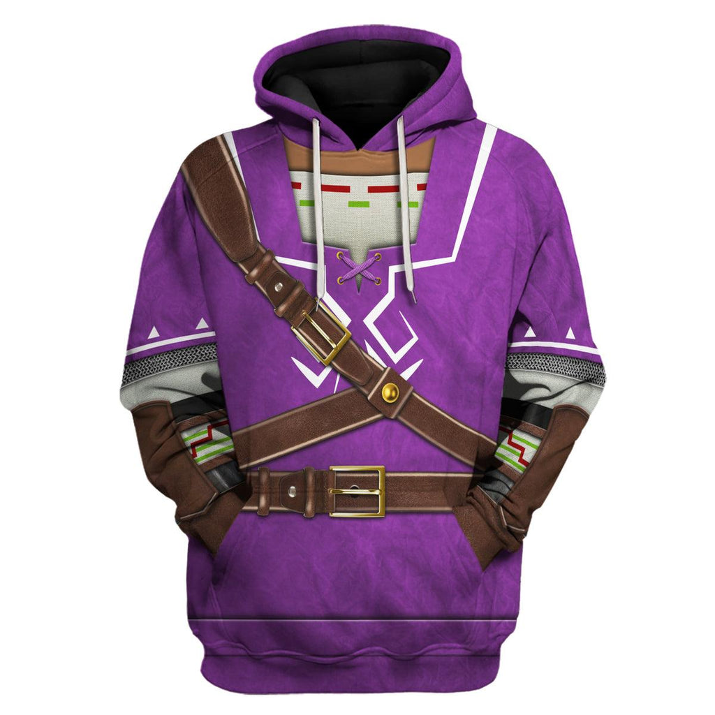 Purple Link Attire Unisex Hoodie Sweatshirt T-shirt Sweatpants Cosplay - CustomsPig.com