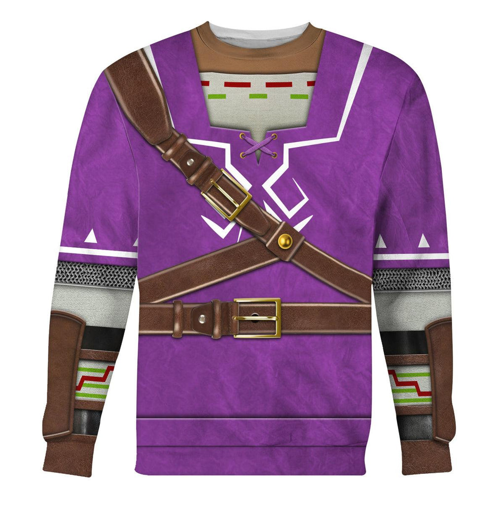 Purple Link Attire Unisex Hoodie Sweatshirt T-shirt Sweatpants Cosplay - CustomsPig.com