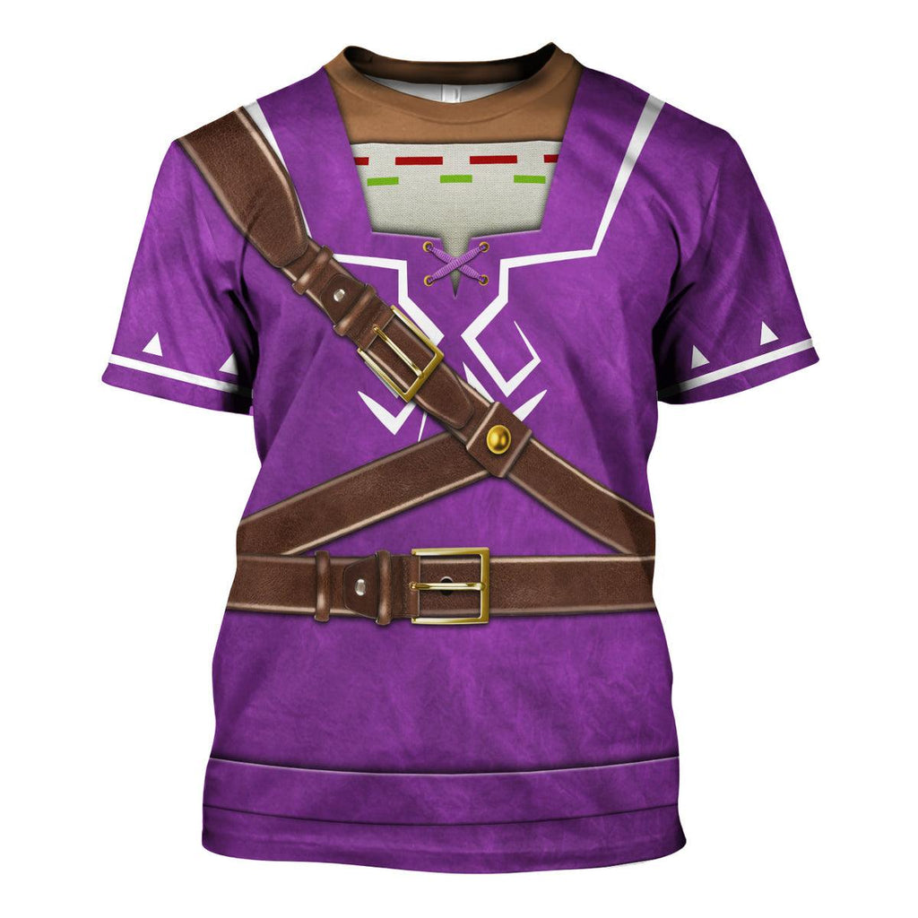 Purple Link Attire Unisex Hoodie Sweatshirt T-shirt Sweatpants Cosplay - CustomsPig.com