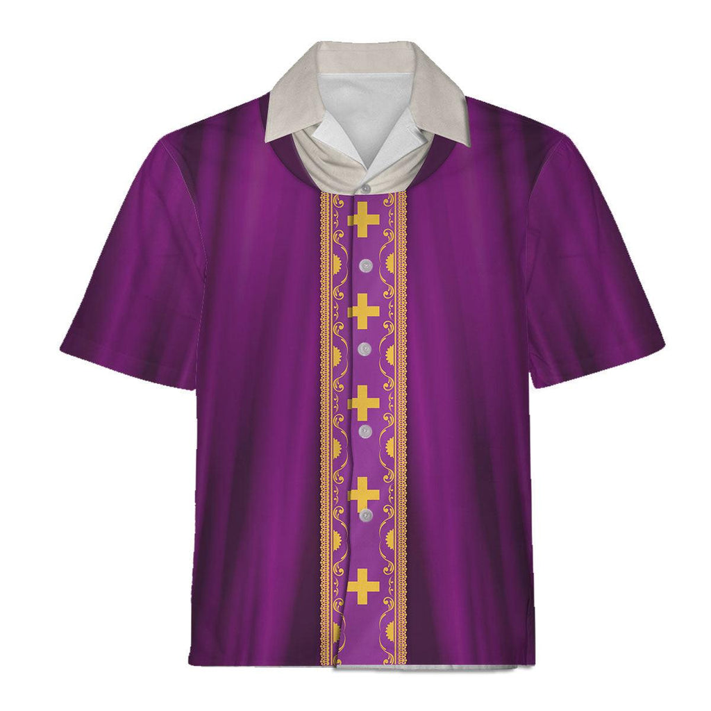 Purple Liturgical Vestment Hawaiian Shirt -  CustomsPig.com