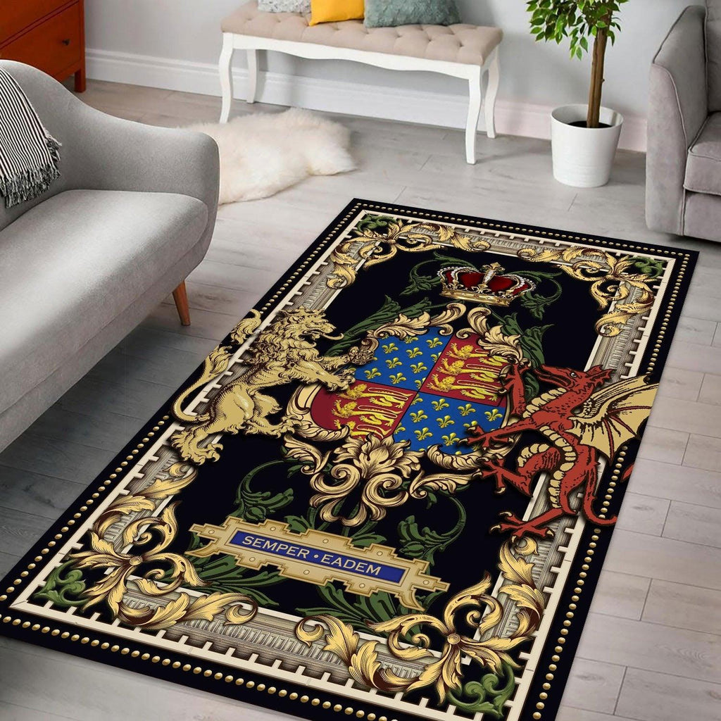 Queen Elizabeth I Coat of Arms Rug - CustomsPig