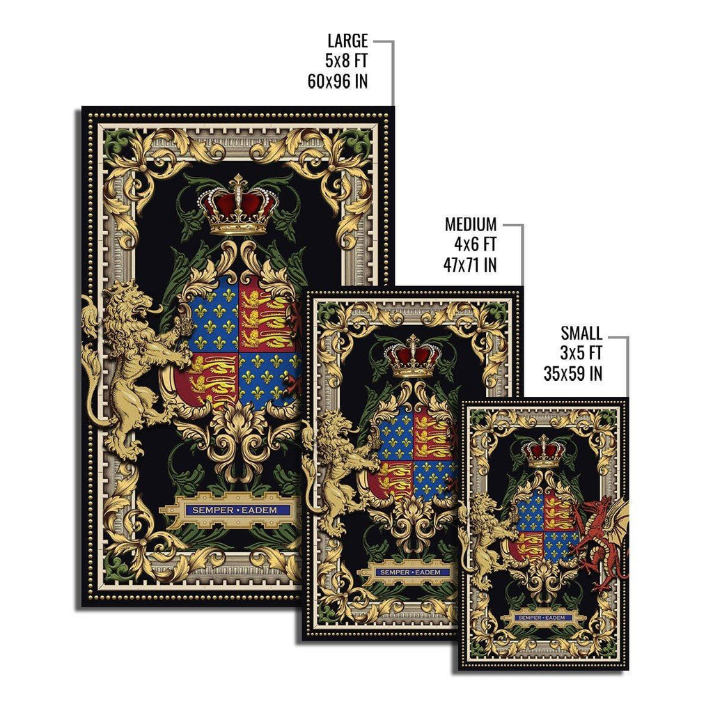 Queen Elizabeth I Coat of Arms Rug - CustomsPig