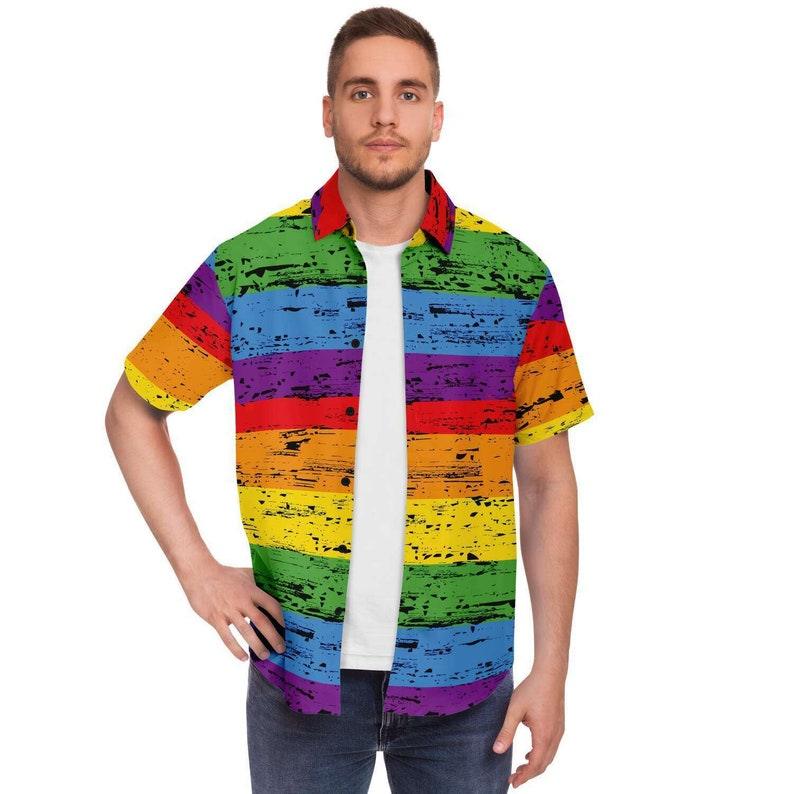 Rainbow Gay Pride Hawaiian Shirt - CustomsPig