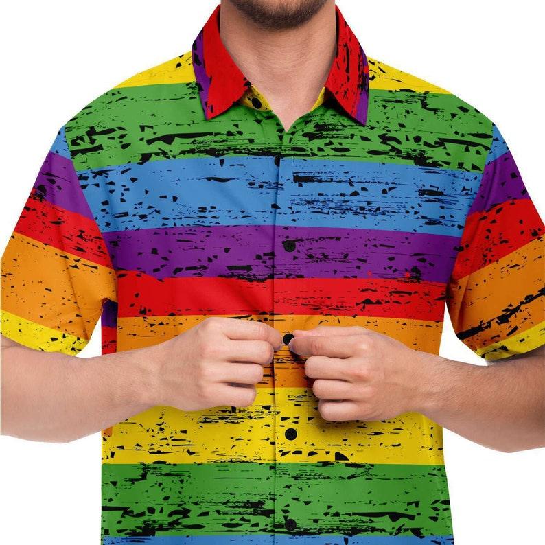 Rainbow Gay Pride Hawaiian Shirt - CustomsPig