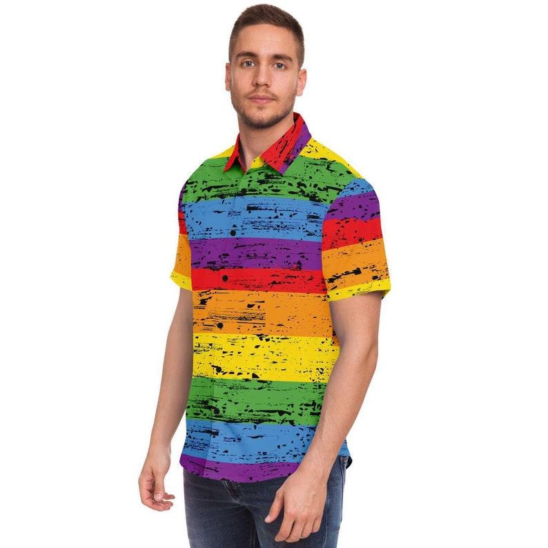 Rainbow Gay Pride Hawaiian Shirt - CustomsPig