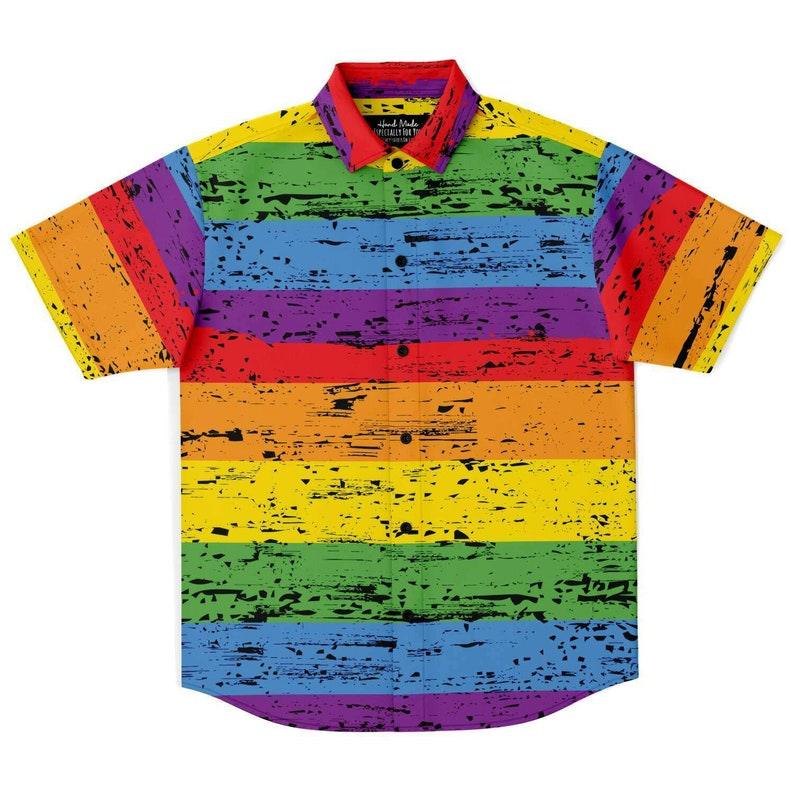 Rainbow Gay Pride Hawaiian Shirt - CustomsPig