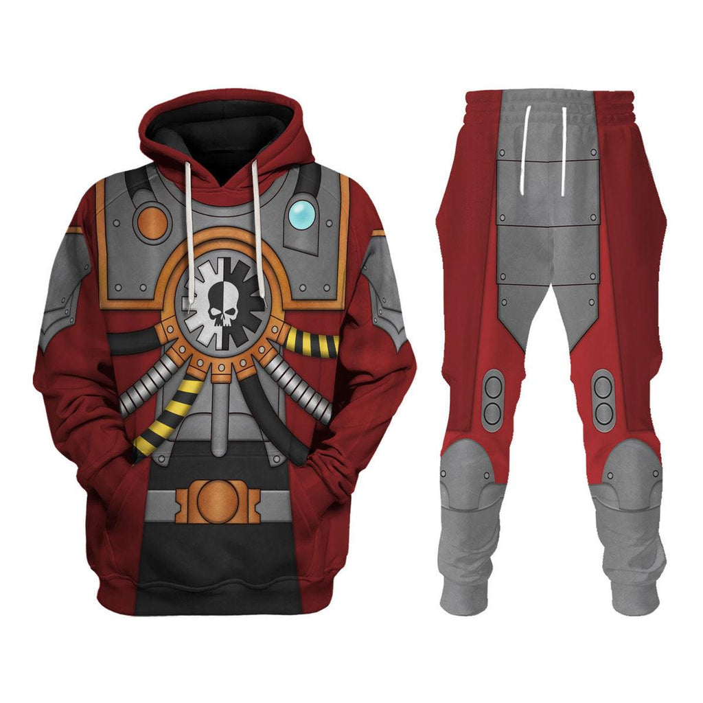 Red Adeptus Mechanicus T-shirt Hoodie Sweatpants Cosplay - CustomsPig