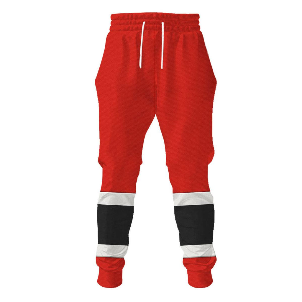 Red Aurico Ranger Hoodies Sweatshirt T-shirt Hawaiian Sweatpants - CustomsPig.com