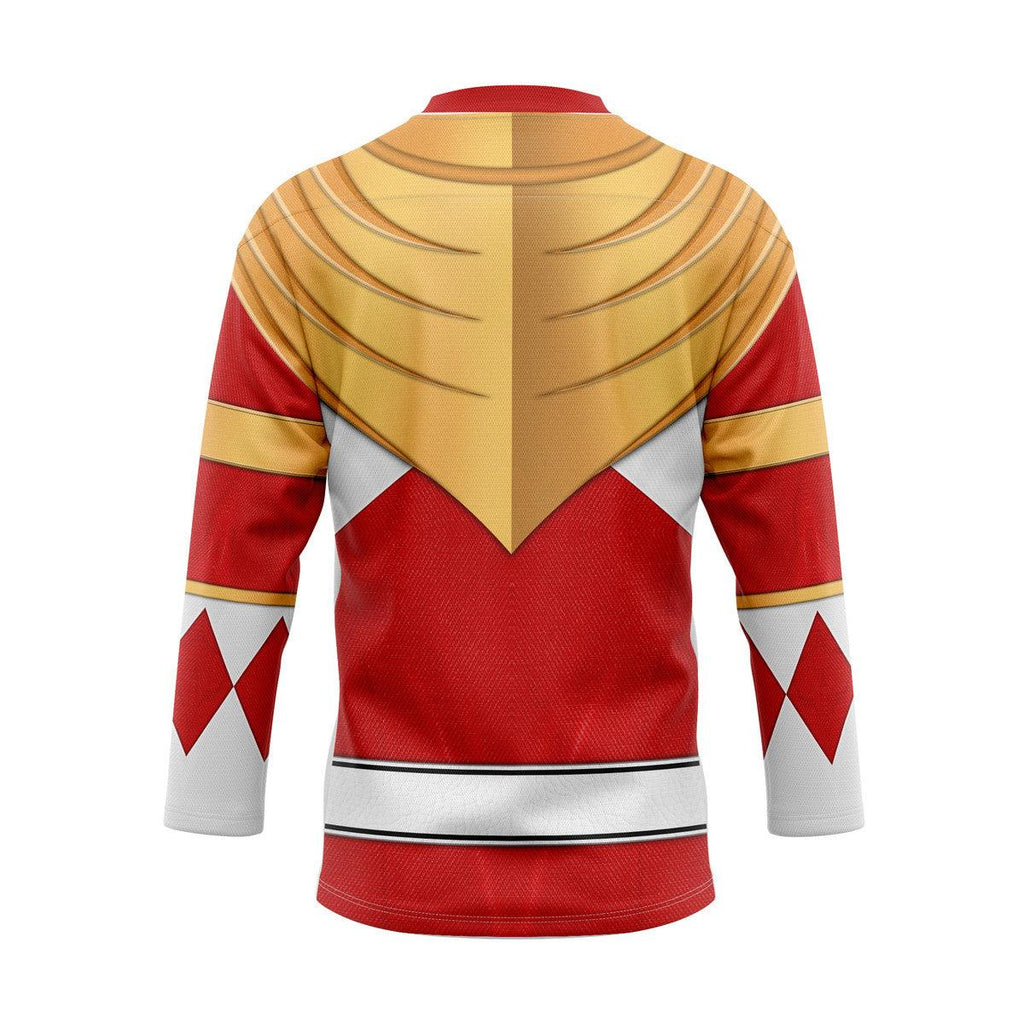 Red Ranger Dragon Shield Hockey Jersey -  CustomsPig.com