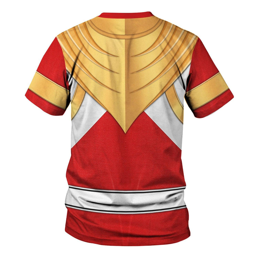 Red Ranger Dragon Shield Hoodies Sweatshirt T-shirt Hawaiian Tracksuit -  CustomsPig.com