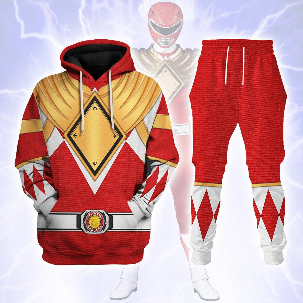 Red Ranger Dragon Shield Hoodies Sweatshirt T-shirt Hawaiian Tracksuit -  CustomsPig.com