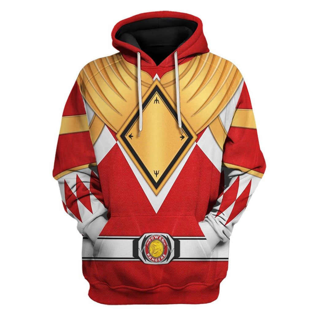 Red Ranger Dragon Shield Hoodies Sweatshirt T-shirt Hawaiian Tracksuit -  CustomsPig.com