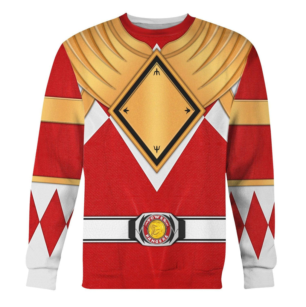 Red Ranger Dragon Shield Hoodies Sweatshirt T-shirt Hawaiian Tracksuit -  CustomsPig.com