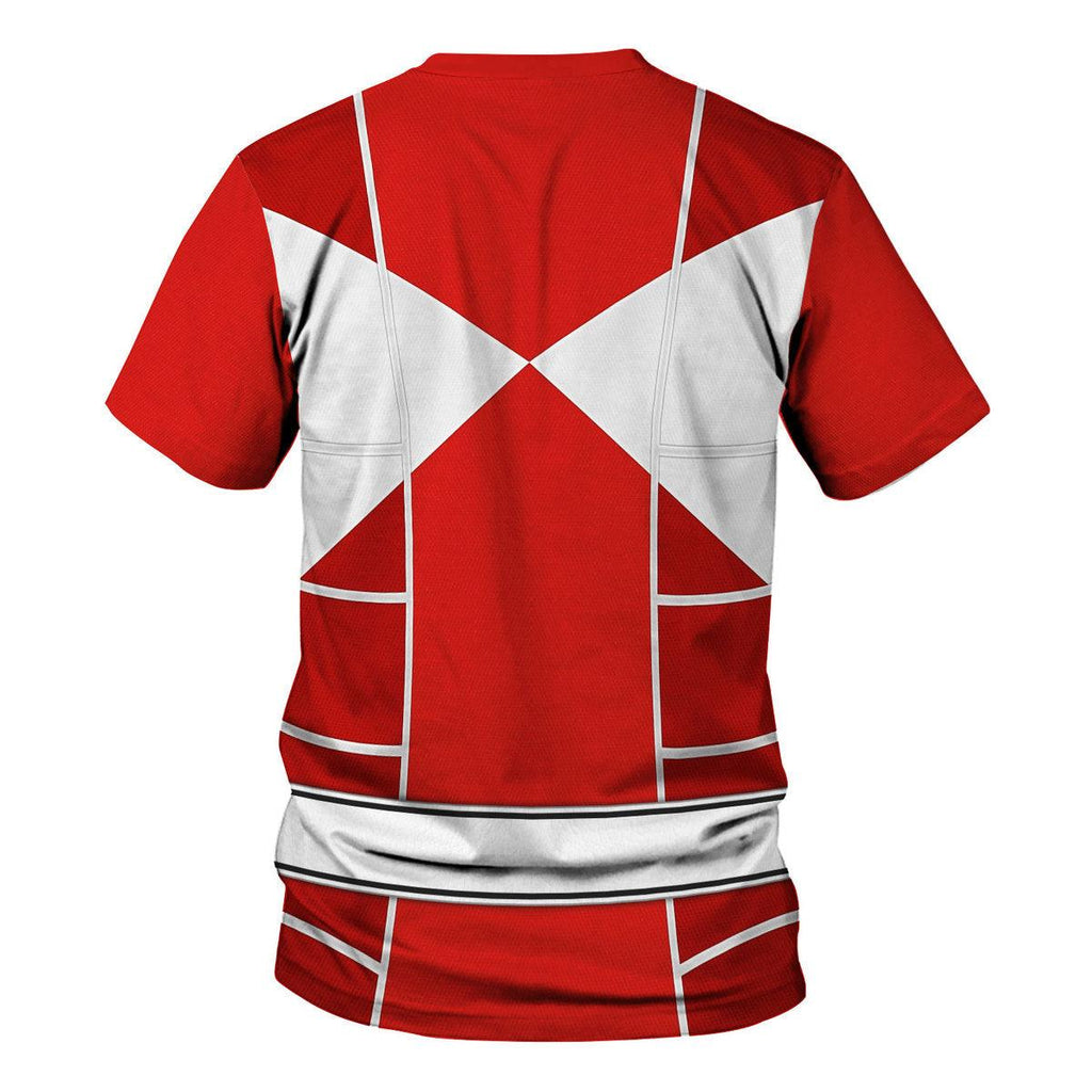 Red Ranger Mighty Morphin Cosplay Hoodies Sweatshirt T-shirt Hawaiian - CustomsPig.com