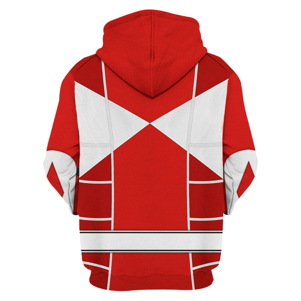 Red Ranger Mighty Morphin Cosplay Hoodies Sweatshirt T-shirt Hawaiian - CustomsPig.com