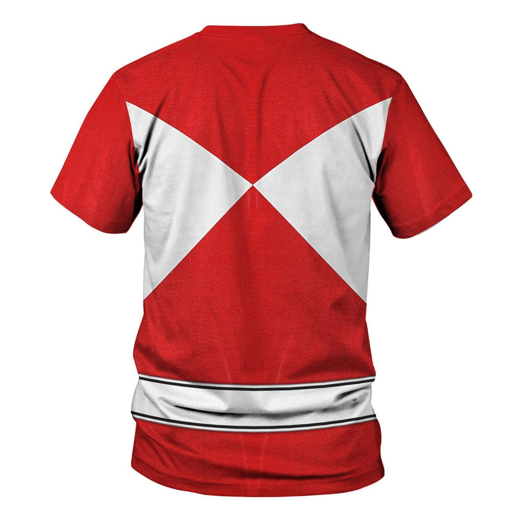 Red Ranger Mighty Morphin Hoodies Sweatshirt T-shirt Hawaiian Tracksuit -  CustomsPig.com