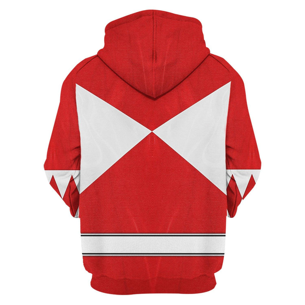 Red Ranger Mighty Morphin Hoodies Sweatshirt T-shirt Hawaiian Tracksuit -  CustomsPig.com