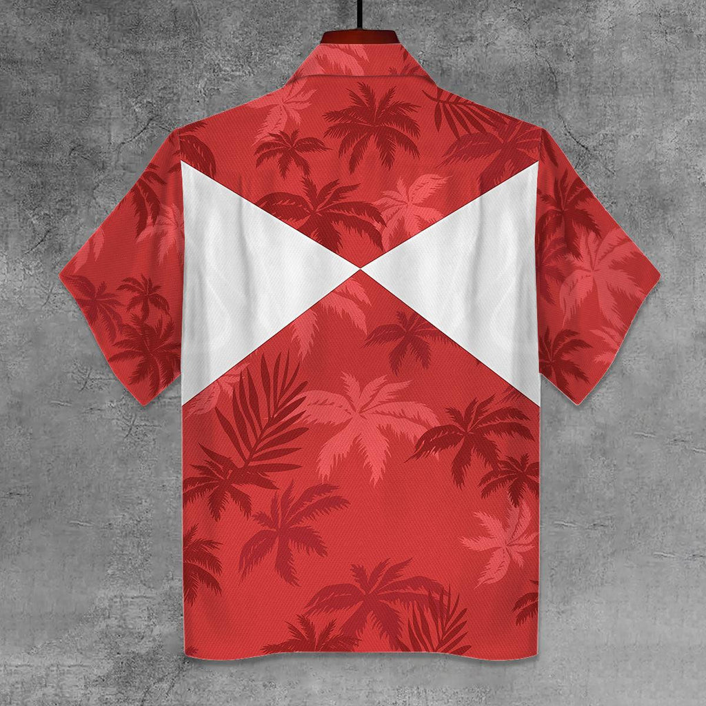 Red Ranger x Tommy Vercetti Hawaiian Shirt & Beach Shorts - CustomsPig.com